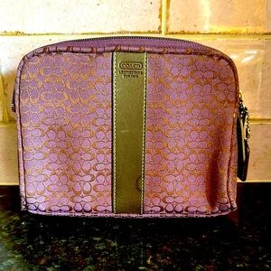 Vintage Coach Signature Clutch/Makeup Case
